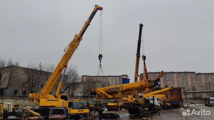 Аренда и услуги автокрана-вездехода, 250 т, 60 м, с гуськом 4 м