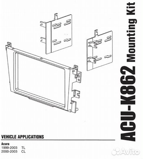 Переходная рамка Acura TL / CL 1999-2003 / 2DIN