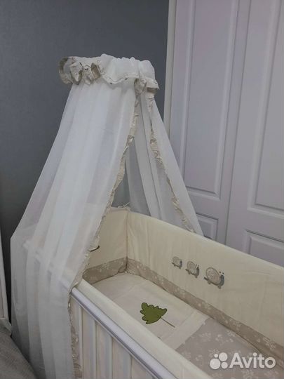 Бортики, балдахин в детскую кроватку