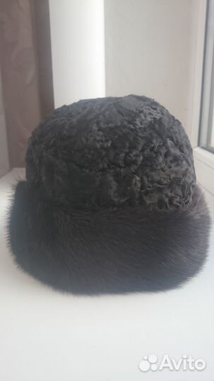 Шапка новая меховая (каракуль + норка)