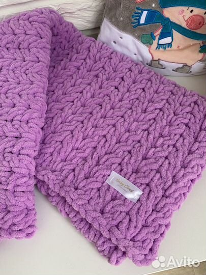 Плед детский вязаный ручная работа