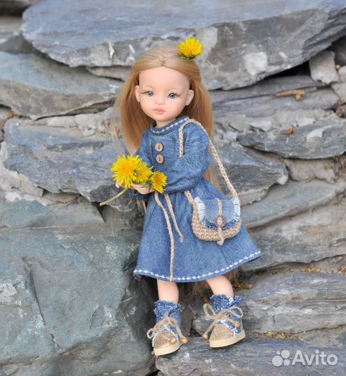 Кукла Paola Reina джинсовая одежда аутфит