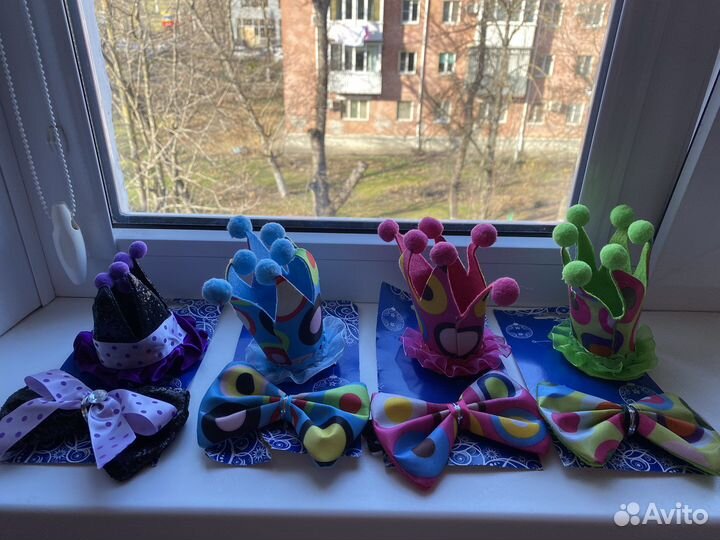 Карнавальный набор, заколка корона и бабочка