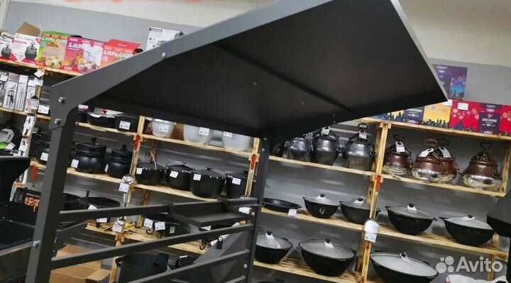 Мангал ман 304 с крышей от дождя