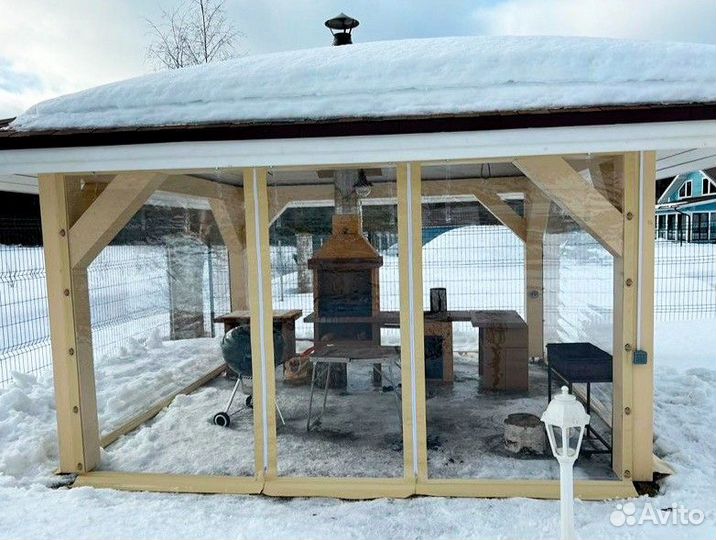 Мягкие окна для беседок, террас, летних кафе