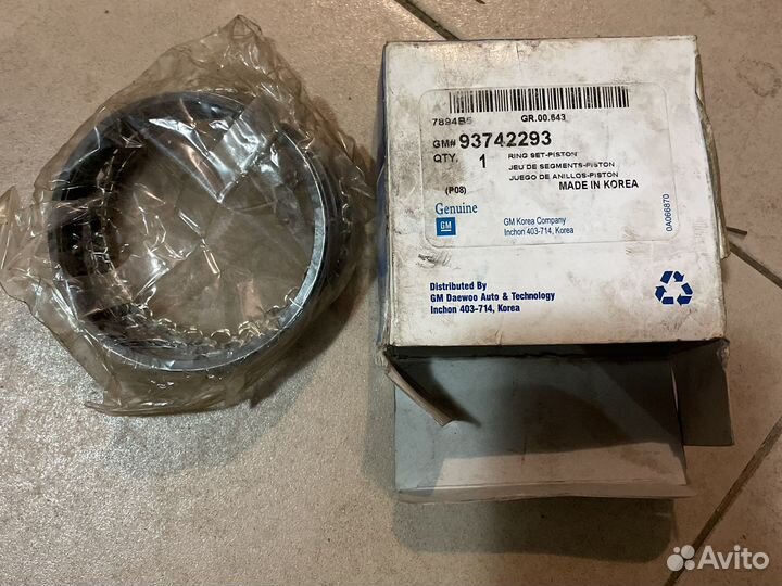 Кольца поршневые daewoo/Шевроле