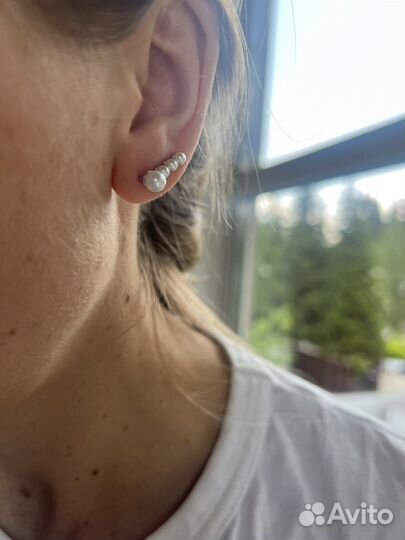 Серьги sokolov серебро с жемчугом 925 проба