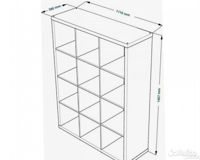 Стеллаж IKEA Фора 12 белый