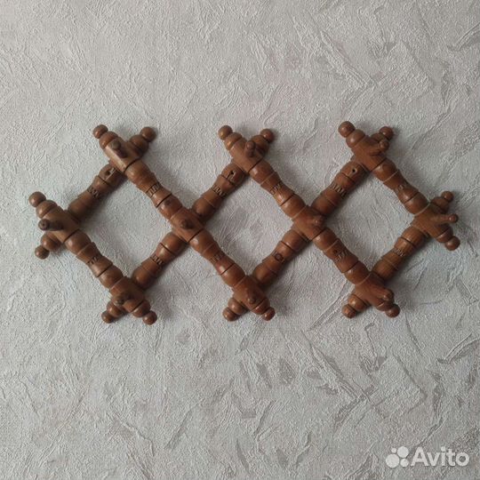 Вешалка для одежды деревянная на 10 крючков