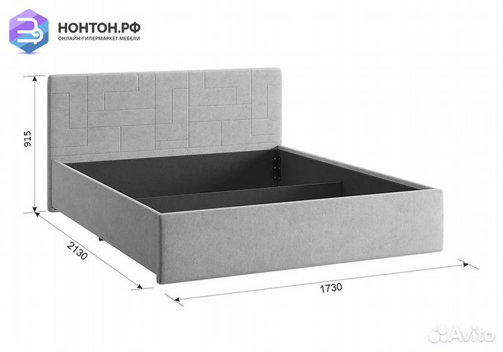 Кровать Лора 2 1.6 м карамель