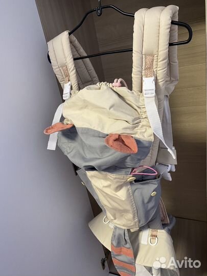 Кенгуру/переноска/рюкзак Енот эргорюкзак алое