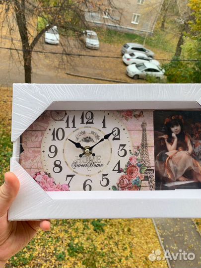 Часы с фоторамкой новый набор