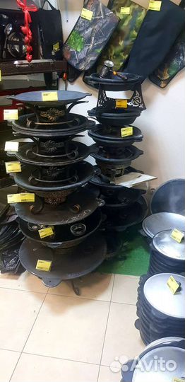 Чугунная сковорода - крышка для казана 12л