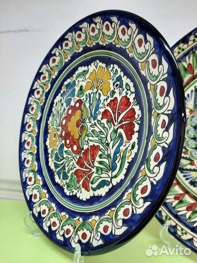 Тарелка ляган керамическая узбекская