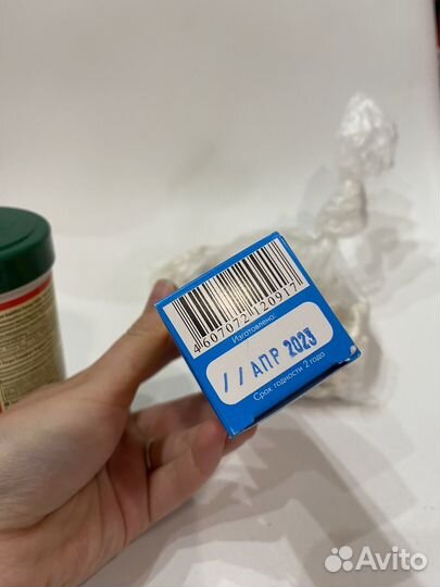 Корм, митиленовый синый и коралловая крошка