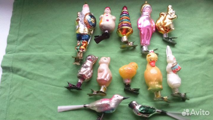 Елочные игрушки на прищепке