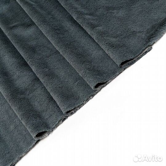 Лоскут «Мех» на трикотажной основе, 100 150 см, цвет тёмно-серый
