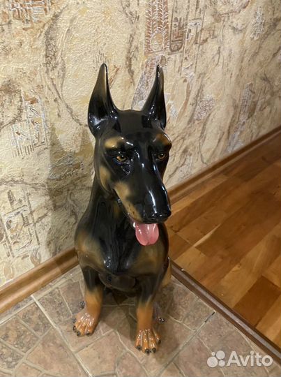 Статуэтка (ростовые фигуры) леопарда и собаки