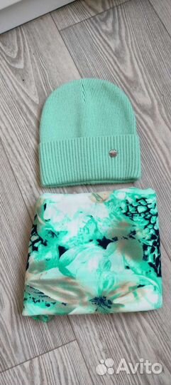 Комплект шапка и снуд женский