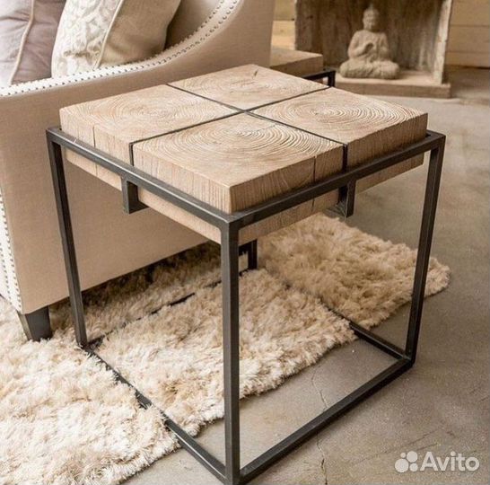 Прикроватная тумба в стиле лофт