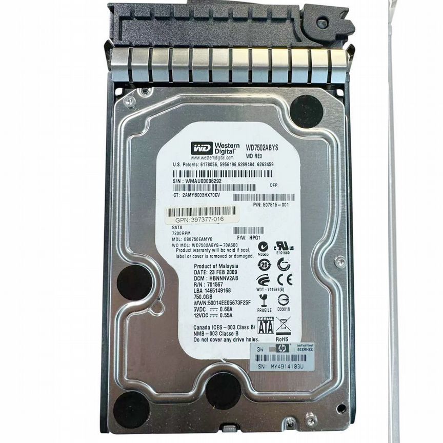[GB0750EAMYB] Жесткий Диск Hp 750gb Sata2 3,5" Hdd Gb0750eamyb