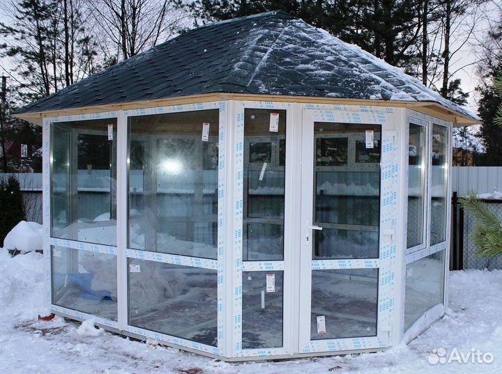Остекление беседки от производителя