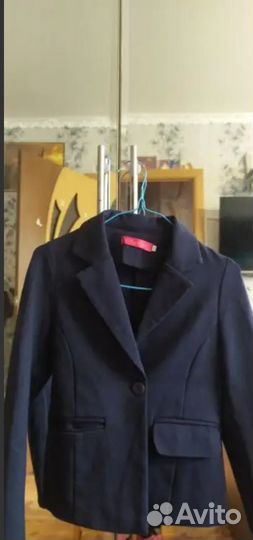 Пиджак на девочку тёмно-синий