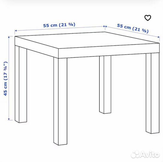 Журнальный столик IKEA lack