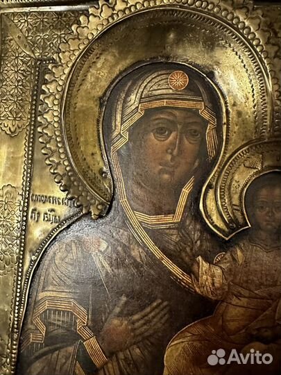 Икона Смоленская богородица 30х25 см