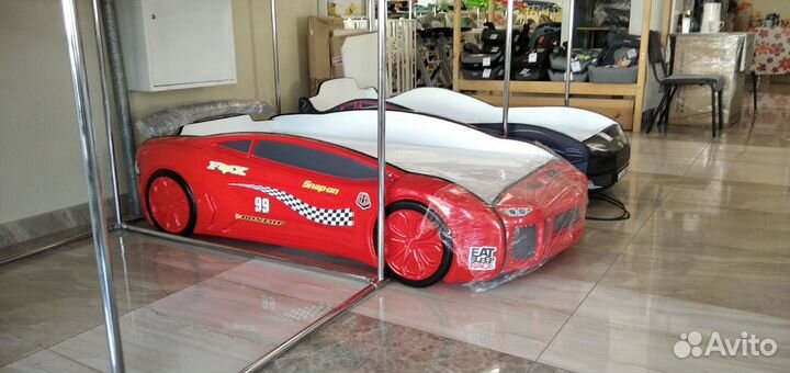 Кровать-машина Ламба Next Красная 2