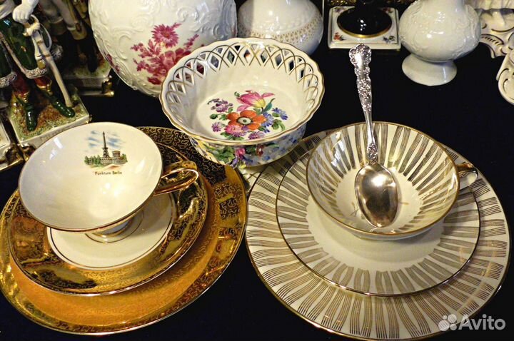 Чайная пара трио.Чашки и блюдца.Германия