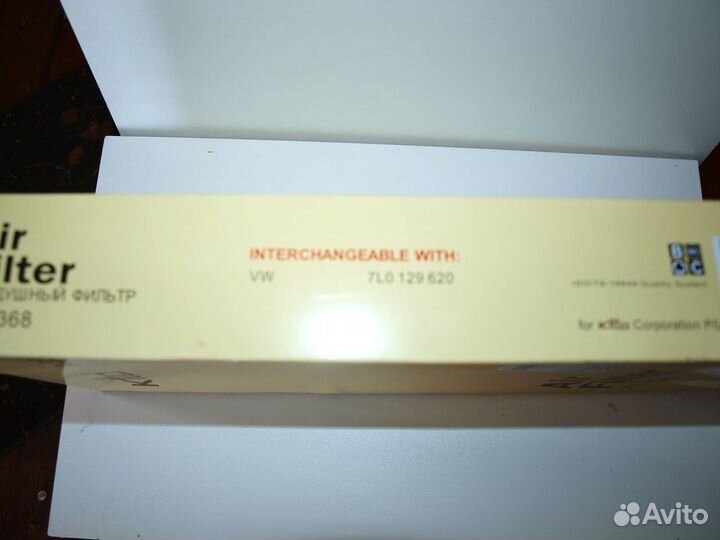 Фильтр воздушный туарег 2009 года