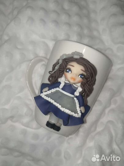 Кружка с декором ручной работы подарок сувенир