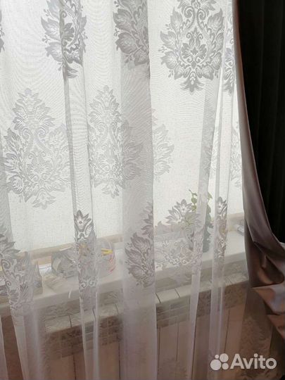 Тюль белоснежный, шторы