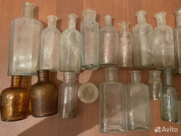 Старинные Немецкие Пузырьки, Бутылки, Чернильницы