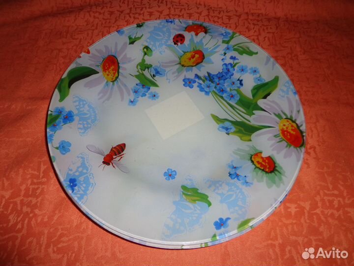 Тарелки большие плоские Ромашки