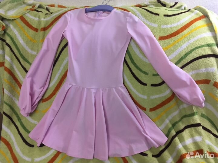 Платье детское розовое для бальных танцев