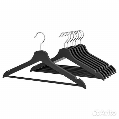 Bumerang Вешалка дерево 8шт Чёрный IKEA 202.385.34