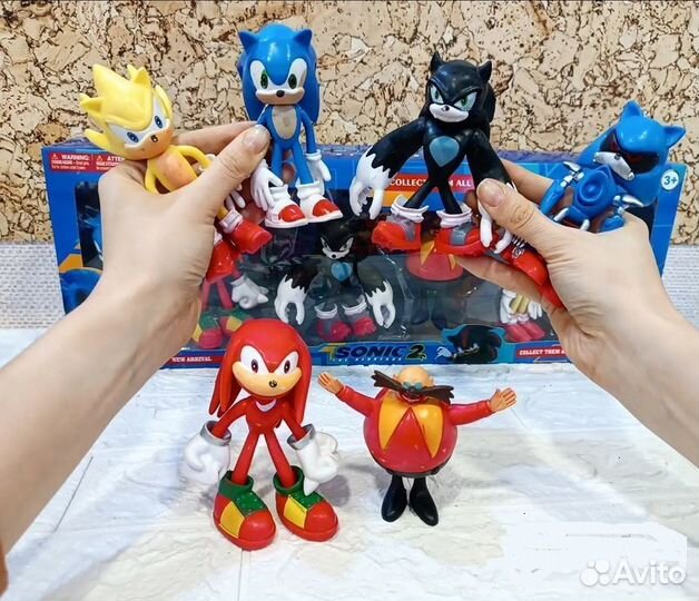 Детский игровой набор Соник и его друзья 6 шт
