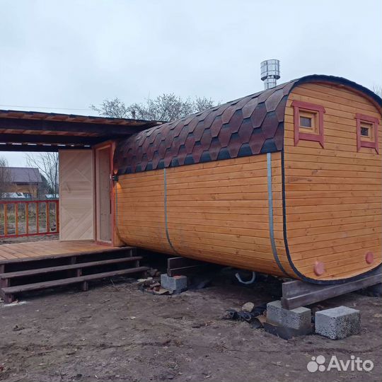 Баня бочка под ключ