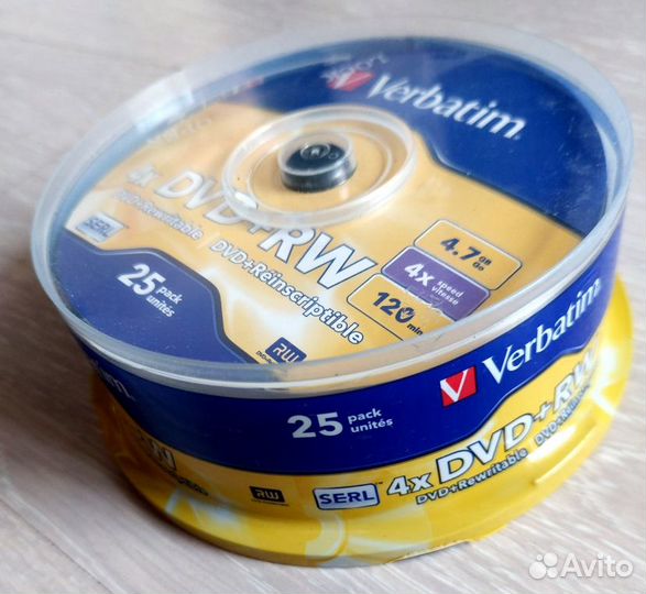 Диски Verbatim DVD-RW 25 шт