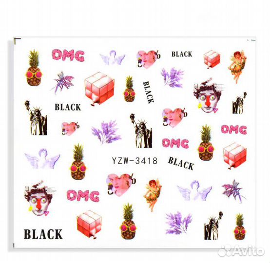 Слайдеры наклейки для ногтей дизайн для ногтей