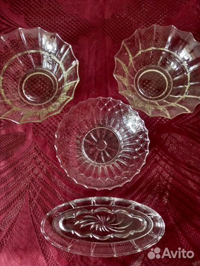 Посуда из прозрачного стекла СССР