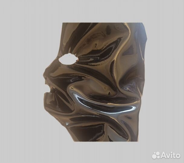 Латексная маска с молнией (резина) размер L