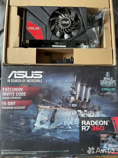 Видеокарта radeon r7 360 2gb asus mini