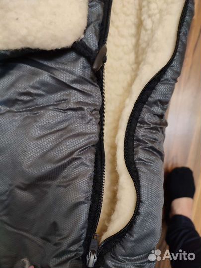 Зимний конверт в коляску на овчине