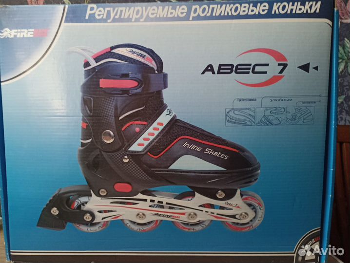 Fire mark регулируемые роликовые коньки