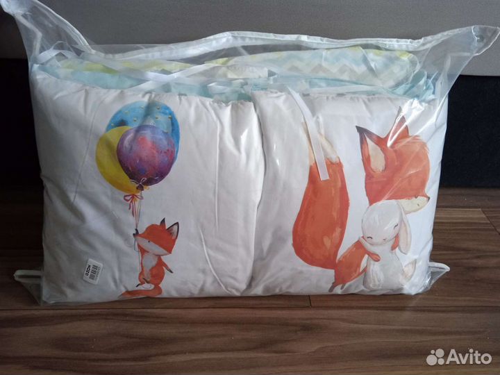 Бортики подушки в детскую кроватку новые+mothercar