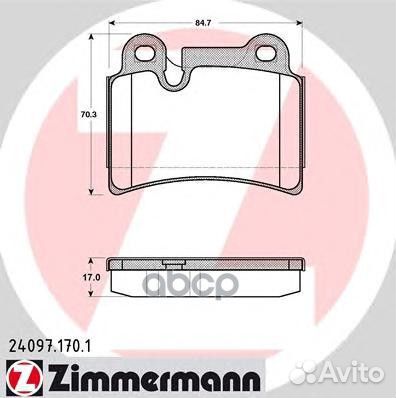 Колодки тормозные VW touareg 06- R17 задн. 2409