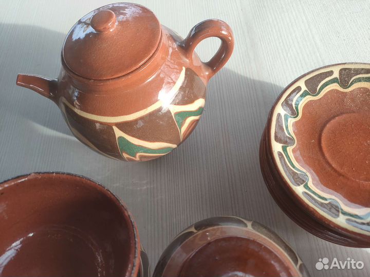 Чайный сервиз глиняный новый Болгария